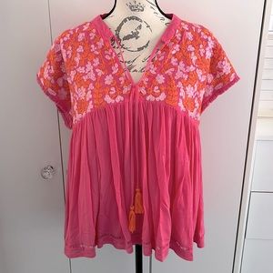 J Marie Hot Pink Blouse